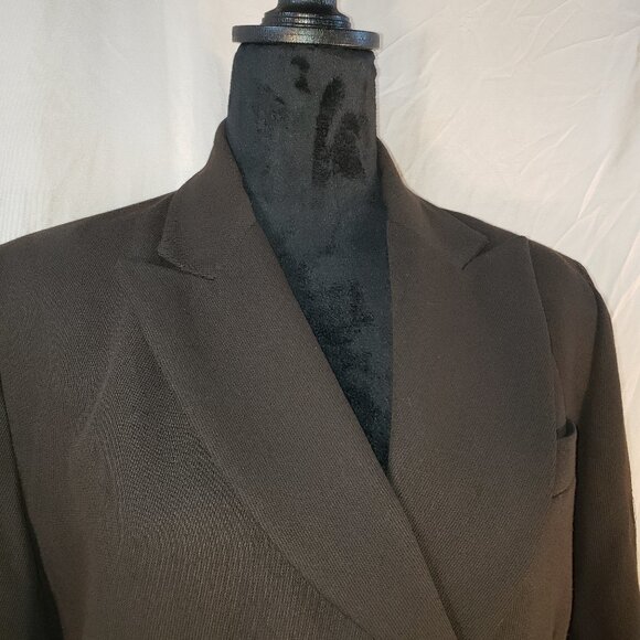 Women's EMANUEL UNGARO Notched Collar Double Breasted Blazer in Brown - 6/40 - Picture 1 of 6